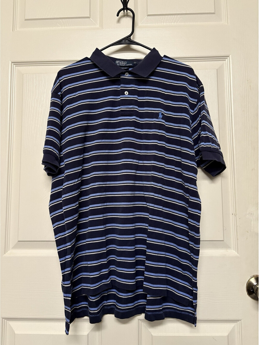 Polo Ralph Lauren Shirt Men's XL Blue Short Sleeve Classic Pima Cotton Polo